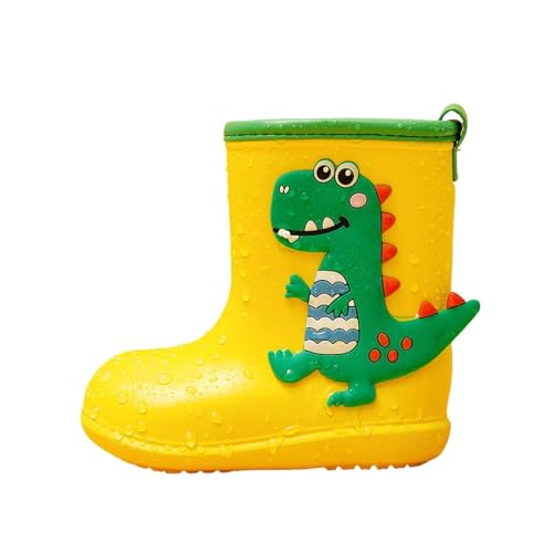 BIBOKAOKE Botas de lluvia para niños, unisex, con diseño de dinosaurios, impermeables, ligeras, antideslizantes, suaves, prácticas, para vacaciones de lluvia para jardín, parque infantil, Estilo#h02