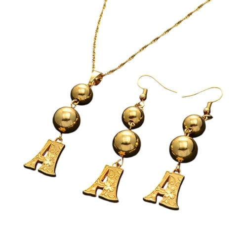 Pendentif perles colliers bijoux tendance avec lettre alphabet anglais