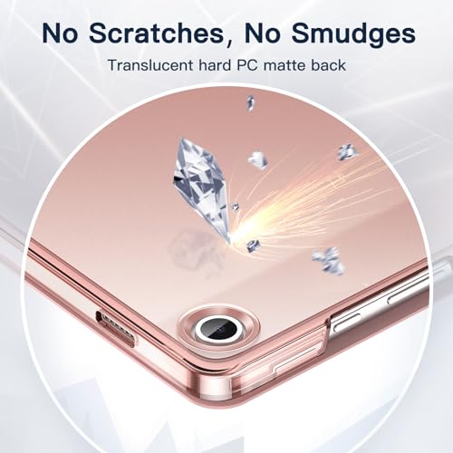 Image of JETech Cover Case for Samsung Galaxy Tab A9+ / A9 Plus 11-Inch 2023, Slim Translucent Back Tri-Fold Folio Stand Protective Tablet Cover, Auto Wake /Sleep (Rose Gold)