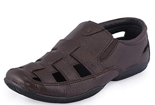 Image of Lazard Khadim's Men Brown Casual Slip-On Sandal - UK 7