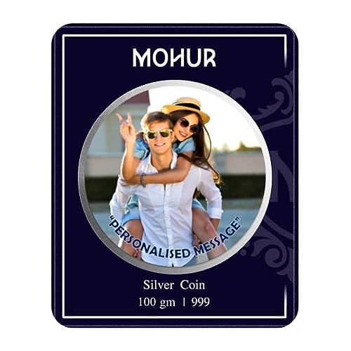 MOHUR Personalized Anniversary 100 Gm Colored Silver Coin (999) Pure Silver (B0C7W25PXK) Amazon Price History, Amazon Price Tracker