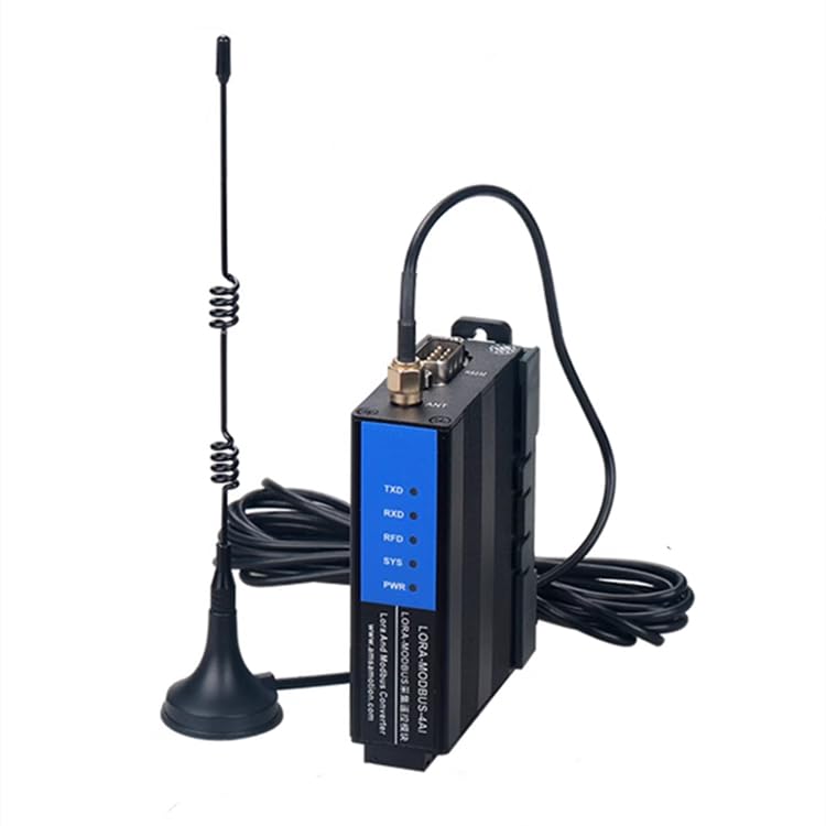 LORA-MODBUS-4AI Module Wireless IO Module MODBUS RTU Protocol Communication Capture 4 Inputs Analog Wireless Transmission Current Type Glue Stick Antennas