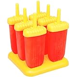 Top Choice BPA Free Ice Pop Molds, Yellow, Set of 6