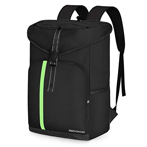 30 Cans Insulated Cooler Backpack, SEEHONOR Leakproof Soft Cooler Bag Lightweight Backpack Cooler