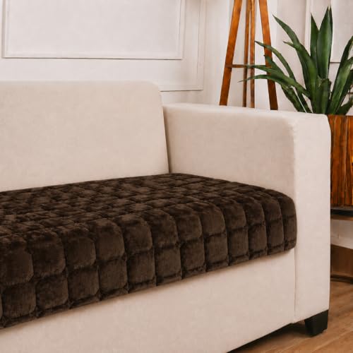 Image of STITCHNEST 'Haven Soft Series' 2 Seater Sofa Cover |Premium Velvet Fabric, Washable & Durable Furniture Cover for Modern Living Rooms