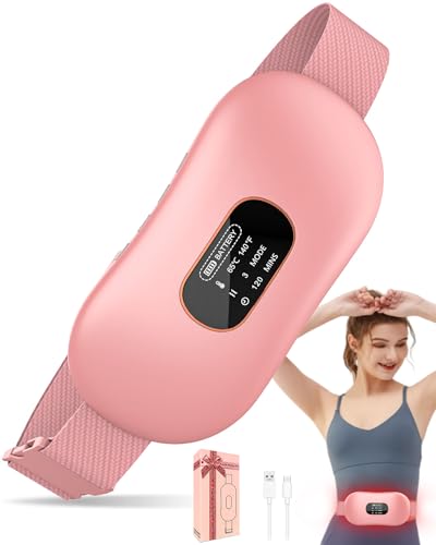 Portable Heating Pad for Period Cramps with Timer and Massager - Women and Girls
