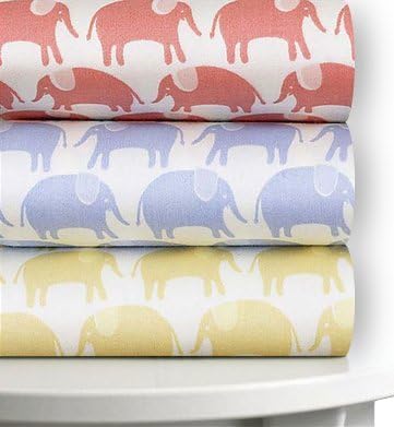Magnolia Organics Elephant Crib Sheet - Porta, Wheat
