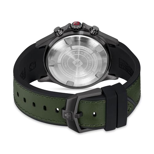 Image of Swiss Military Hanowa SMWGO0003441 - Swiss Made Round Olive Chronograph - Watch for Men