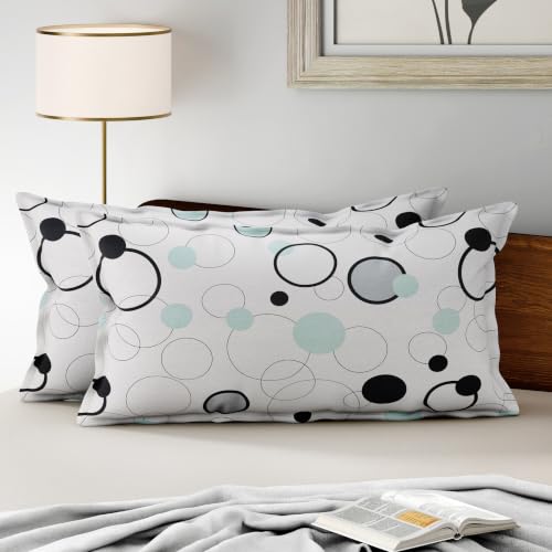 Image of Wakefit 100% Cotton Pillow Cover Set of 2 | 200 TC Soft & Breathable Pillow Cases | King Size 19 x 36 Inch | Skin Friendly, Durable & Gentle Machine Washable | White