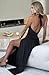 Memoriesea Women's Sexy Halter Deep V Neck High Slit Ruched Party Cocktail Maxi Dress Black
