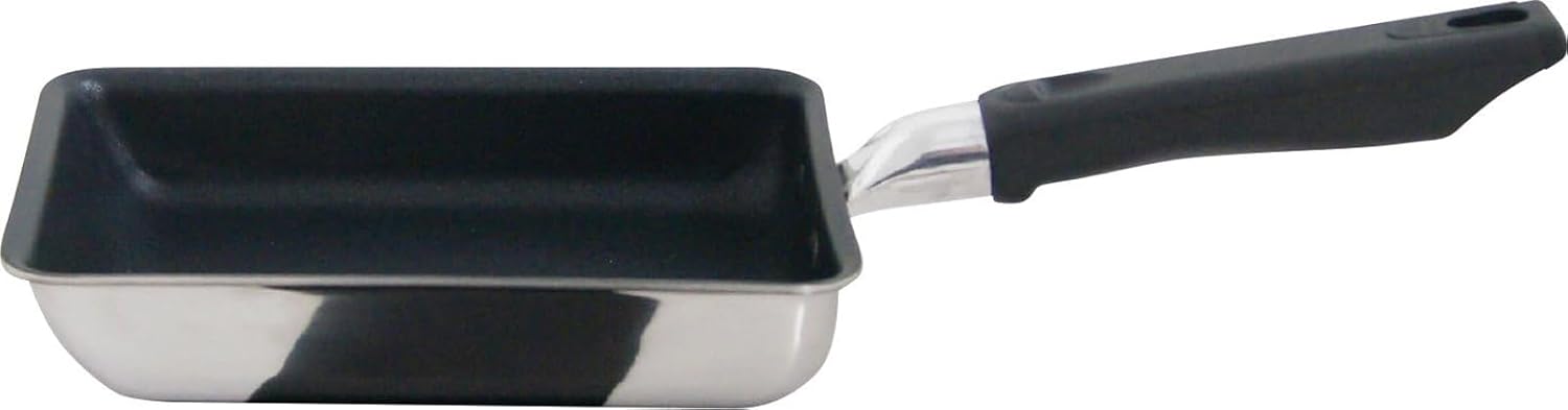 Urushiyama LON-E19-14 Egg Frying Pan, Made in Japan, 7.5 x 5.5 inches (19 x 14 cm), Leon, Induction Compatible