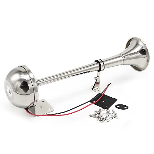 PAPAPI 12V Single Trumpet Horn Marine Boat Air Horn 125dB Buzina de ar elétrica para barco de caminh