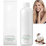 Organic Coconut Oil Pulling Mouthwash for Gum Disease Treatment & Bad Breath,Natural Whitening Oil Pull Rinse to Remove Yellow Stains,Receding Gums Repair,Travel-Friendly Mini Mouthwash with Spearmint