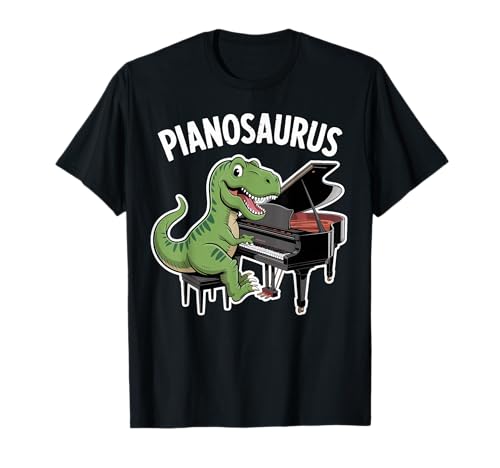 Funny Piano Tuner Pianosaurus T-Rex Piano Player T-Shirt