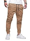 Boonlight Men's Casual Joggers Pants Chino Hiking Outdoor Pants Cotton Sweatpants Pants for Running,Khaki