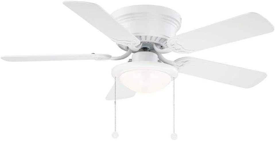 Birsppy Hugger AL383CP-MWH 44 in. LED Matte White Ceiling Fan