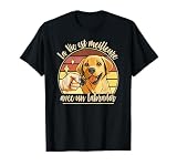 Tshirt Labrador Chien Homme Garçon Enfant Vie avec Labrador T-Shirt