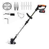 Akku-Rasenkantenstecher/Kantenschneider mit Akku, leicht, tragbar, dehnbar, Grasschneider, Handwerkzeug, batteriebetrieben für Terrasse, Garten