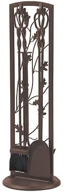Panacea Fireplace Tool Set 5 Piece, Oak Leaf 30 " H Colonial Brown