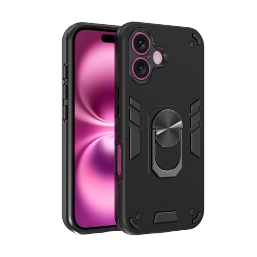 Image of NDCOM for iPhone 16 Cover | Premium iPhone 16 Case for Enhanced Protection | Stylish iPhone 16 Back Cover with Precise Cutouts | Ring Holder Case