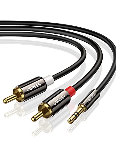 [ Robusto & Durevole ] Il cavo jack audio rca è circondato da un resistente rivestimento in PVC. I connettori placcati in oro 24K sono resistenti alla ruggine e più duraturi quando, mentre l'alloggiamento in alluminio aumenta la durata del cavo, molto più resistente all'usura e alla corrosione.