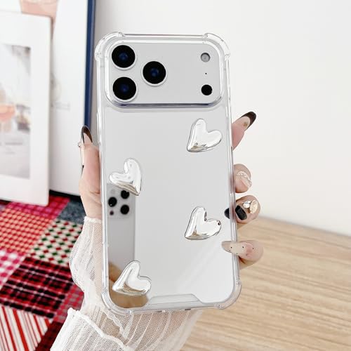 Coque iPhone 17 Pro antichoc transparente avec miroir de maquillage - 2