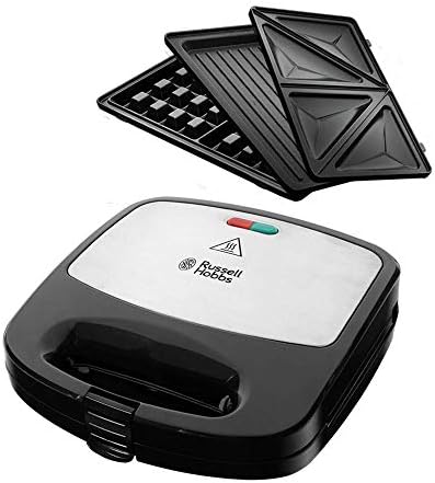 Russell Hobbs opiekacz do kanapek 3w1 (opiekacz, gofrownica, grill), moc 760W, możliwość mycia płyt w zmywarce (możliwość rozbudowy: Cake Pop, Mini Donut, Churros) Fiesta 24540-56