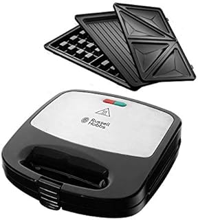 Russell Hobbs opiekacz do kanapek 3w1 (opiekacz, gofrownica, grill), moc 760W, możliwość mycia płyt w zmywarce (możliwość rozbudowy: Cake Pop, Mini Donut, Churros) Fiesta 24540-56