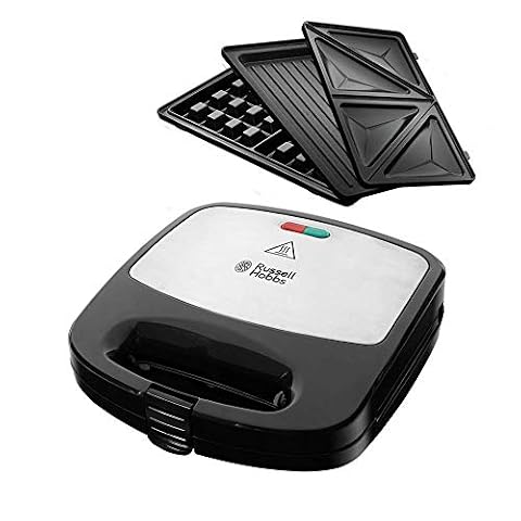 Russell Hobbs opiekacz do kanapek 3w1 (opiekacz, gofrownica, grill), moc 760W, możliwość mycia płyt w zmywarce (możliwość rozbudowy: Cake Pop, Mini Donut, Churros) Fiesta 24540-56