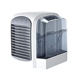 Diseño exquisito: diseño compacto y ligero para una máxima comodidad. El ventilador personal pequeño y ligero proporciona circulación del aire de refrigeración en cualquier dirección deseada con rotación de inclinación.