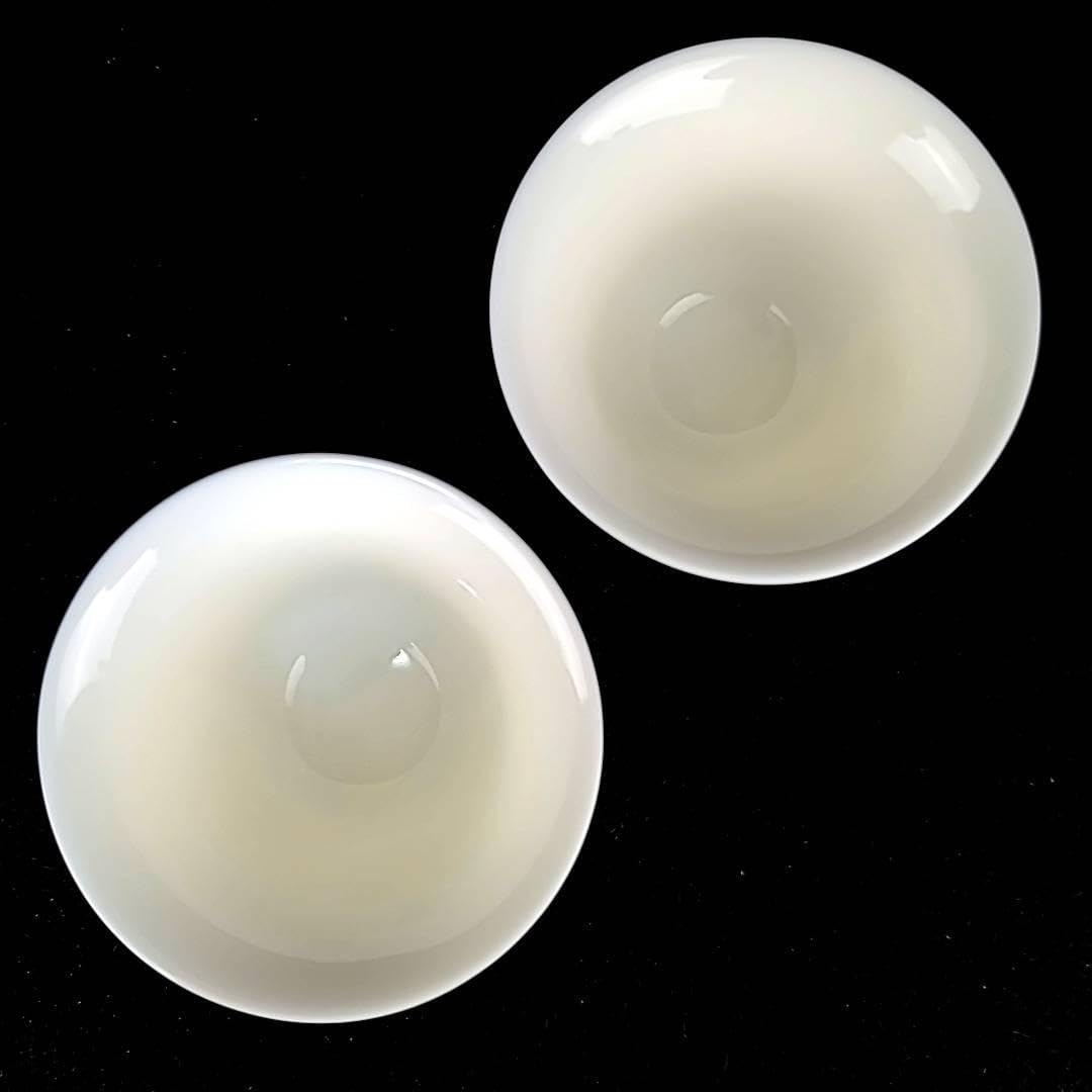 Amazon.co.jp: 暁芳窯 蔡暁芳 台湾 白磁 浮彫梅紋 煎茶碗 2客