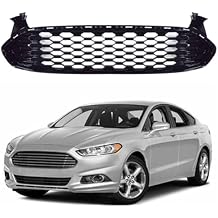 Front Hood Bumper Grill Honeycomb Mustang Style Gloss Black Grille Cover Replacement for Fusion 2013 2014 2015 2016