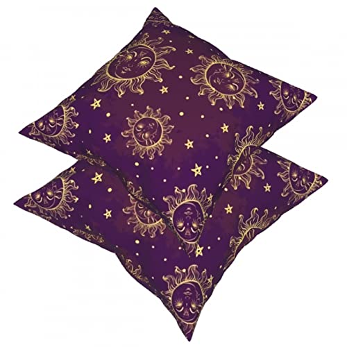 Cafl Tarot Sun And Moon Throw Pillow Covers Elegant Sun And Moon Square Pillowcases Cushion Cover 18X18 Inch For Room Sofa Chair Bed Home Decor Set Of 2 #TOP3