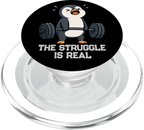 Penguin Deadlift Gymrats La lotta è un vero sollevamento uomini donne PopSockets PopGrip per MagSafe