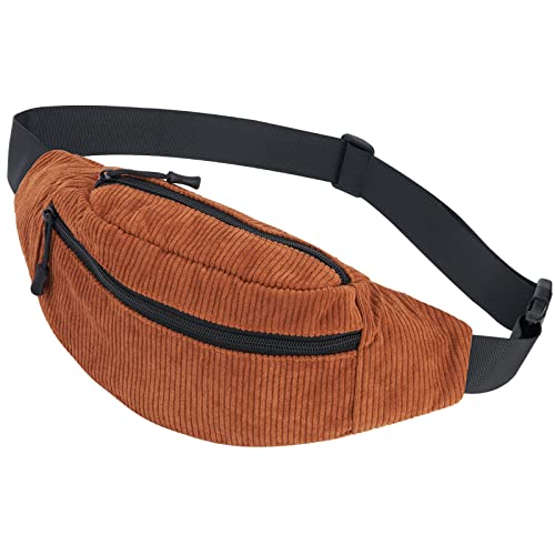 Jiliyote Cord Bauchtasche Gürteltasche Hüfttaschen 3 Fächer Brusttasche Bum Bags Outdoor Sport Reise Laufen Schule Fahrrad Fanny Pack für Damen Jungen Teenager Sportlich Cover
