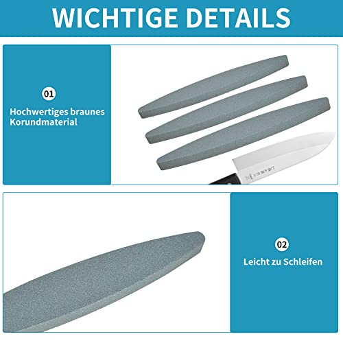 Sensenwetzstein 225mm Oval Wetzstein Schleifstein für Sense, Rasenmäher, Axt (1)