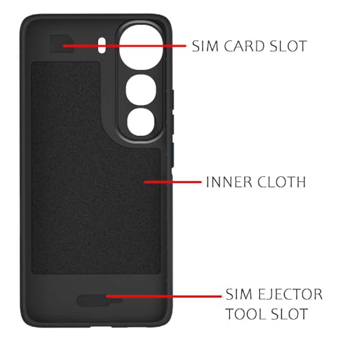 Image of Shockproof Case for Vivo Y400 Pro 5G | Full Camera Protection | TPU Flexible Mobile Back Cover for Vivo Y400 Pro 5G (Matte Black)