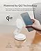 Belkin MagSafe Charger Compatible, 2-in-1 Qi2 Wireless Charging Station 15W, Convertible Charger for iPhone 17, Apple Watch, AirPods, Pixel 10, Portable Phone Stand for Travel w/ 30W Adapter - White
