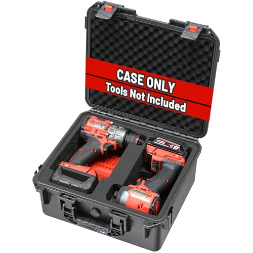 Milwaukee M18 Impact Drill Driver Combo Kit - Waterproof Tool Box for Power Drill & Impact Set, Hard Case for Cordless M18 Fuel/Driver/Battery/Charger (Case Only)