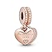 Produktbild Pandora Moments Mother & Daughter Hearts Damen Charm Anhänger Pandora Rose 23 mm