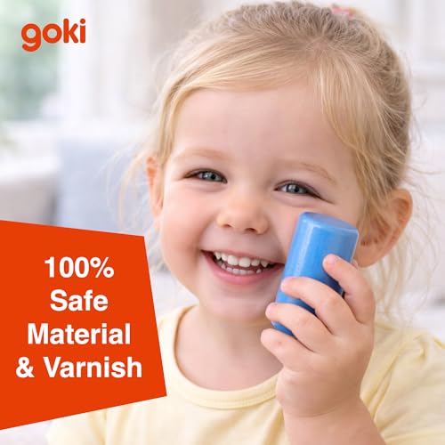 Image of Goki Wooden Pound-A-Peg Toy with Hammer | Classic Pounding Bench for 2 Year Olds | Preschool Learning & Montessori Activity Set - Durable Educational Birthday Gift for Toddlers