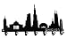 Produktbild steelprint.de Schlüsselbrett/Hakenleiste * Skyline Chicago * - Schlüsselboard - 7 Haken