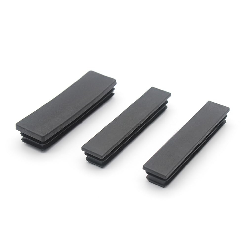 WALNUTS 400 Uds., 20x40mm, Tapas de Extremo de obturación Negras de plástico rectangulares, Insertos de Tubo for Patas de Muebles, Tapones, Tapa Antipolvo Decorativa