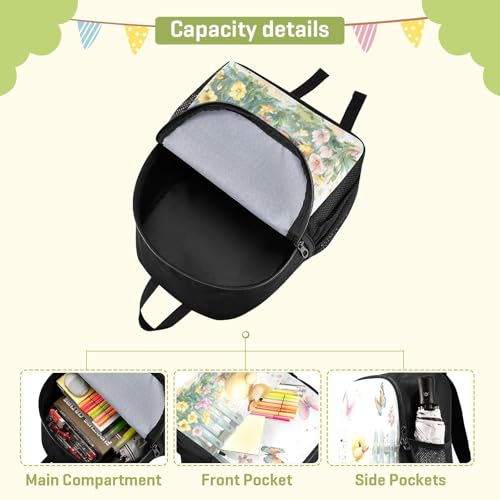 RunningBear Butterfly Flowers Duck White Kids Backpack for Boys Girls Lightweight School Backpacks for Boys Girls4