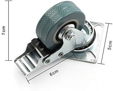 KingSaid 4Pcs Swivel Castor Rubber Heavy Duty Castor Wheels 50mm Heavy Duty Castor Wheels Rubber Swivel Trolley Furniture Casters Load Capacity 50Kg