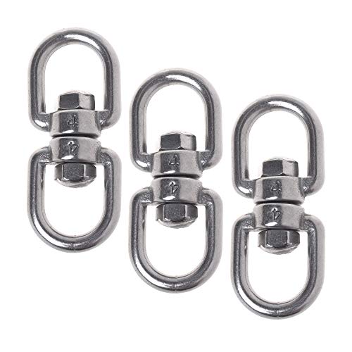 Cosmos Pack of 3 Smooth Hanging Basket Spinners Swivel Hook for Hanging Plants Chimes Bird Feeder