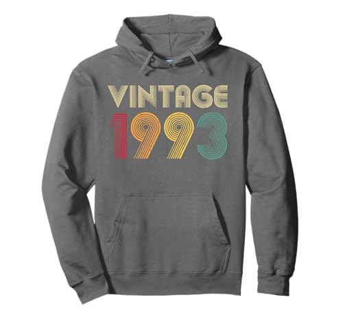 Vintage 1993 28th Birthday Gift 28 Years Old Men Women Retro Sweat à Capuche