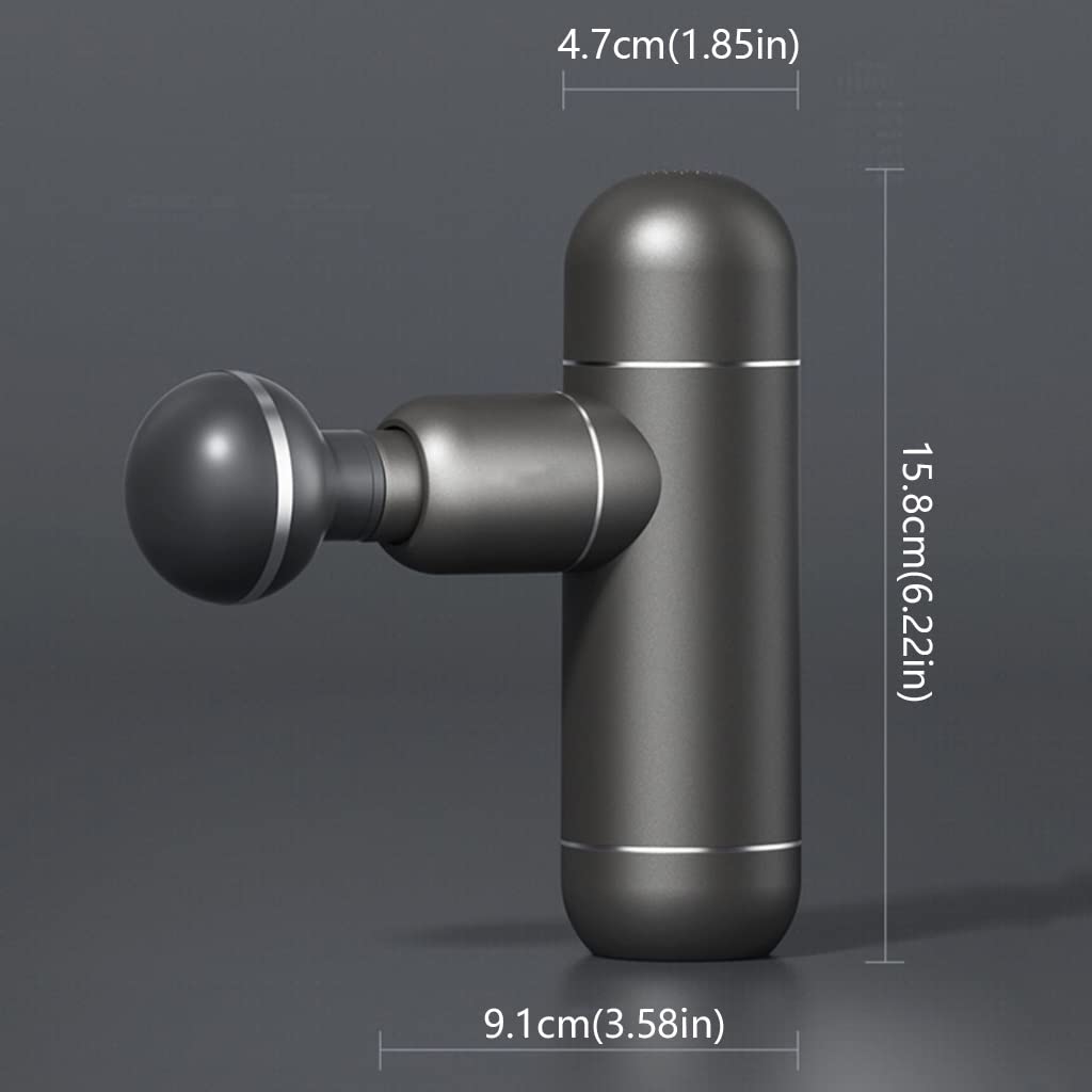 ADITAM Mini pistolet powięziowy masażer mięśni masaż elektryczny pistolet do folii na szyję (kolor: biały, rozmiar: 4,7 * 15,8 * 9,1 cm) Double the comfort