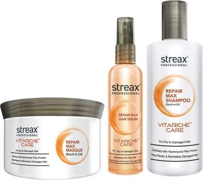 Streax Professional Vitariche Care Repair Max Complete Hair Care Combo