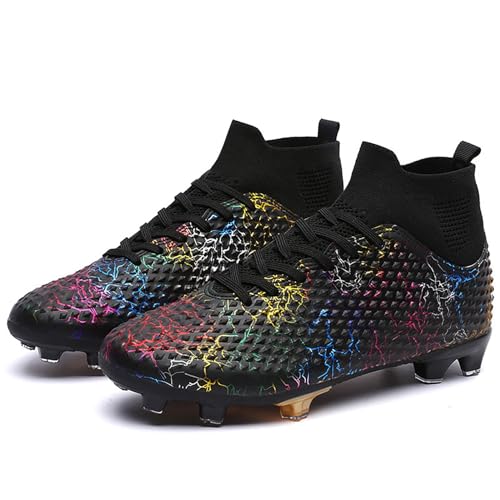 Men's Soccer Shoes High-Top Soccer Cleats Outdoor Breathable Athletic Professional Spikes Youth Boys Football Shoes Unisex3